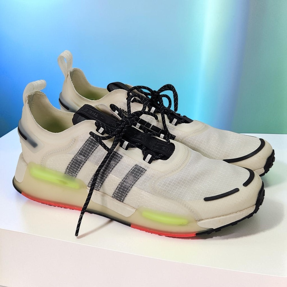 Adidas NMD V3 Crystal White Signal Green Mens Sneaker GW3063 Size 12